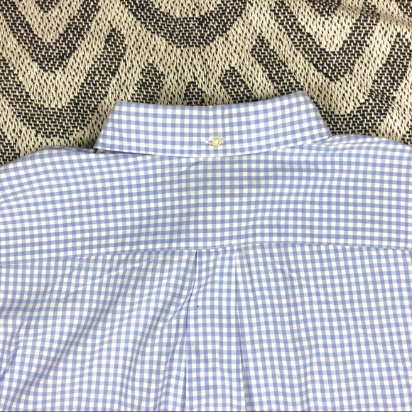 Lands End 16 - 16.5 Button Plaid Long Sleeve Shirt - Picture 6 of 8